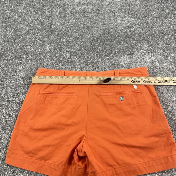 Polo Ralph Lauren Shorts Womens 8 Chino Cotton Pony Preppy Classic Orange - Picture 7 of 10